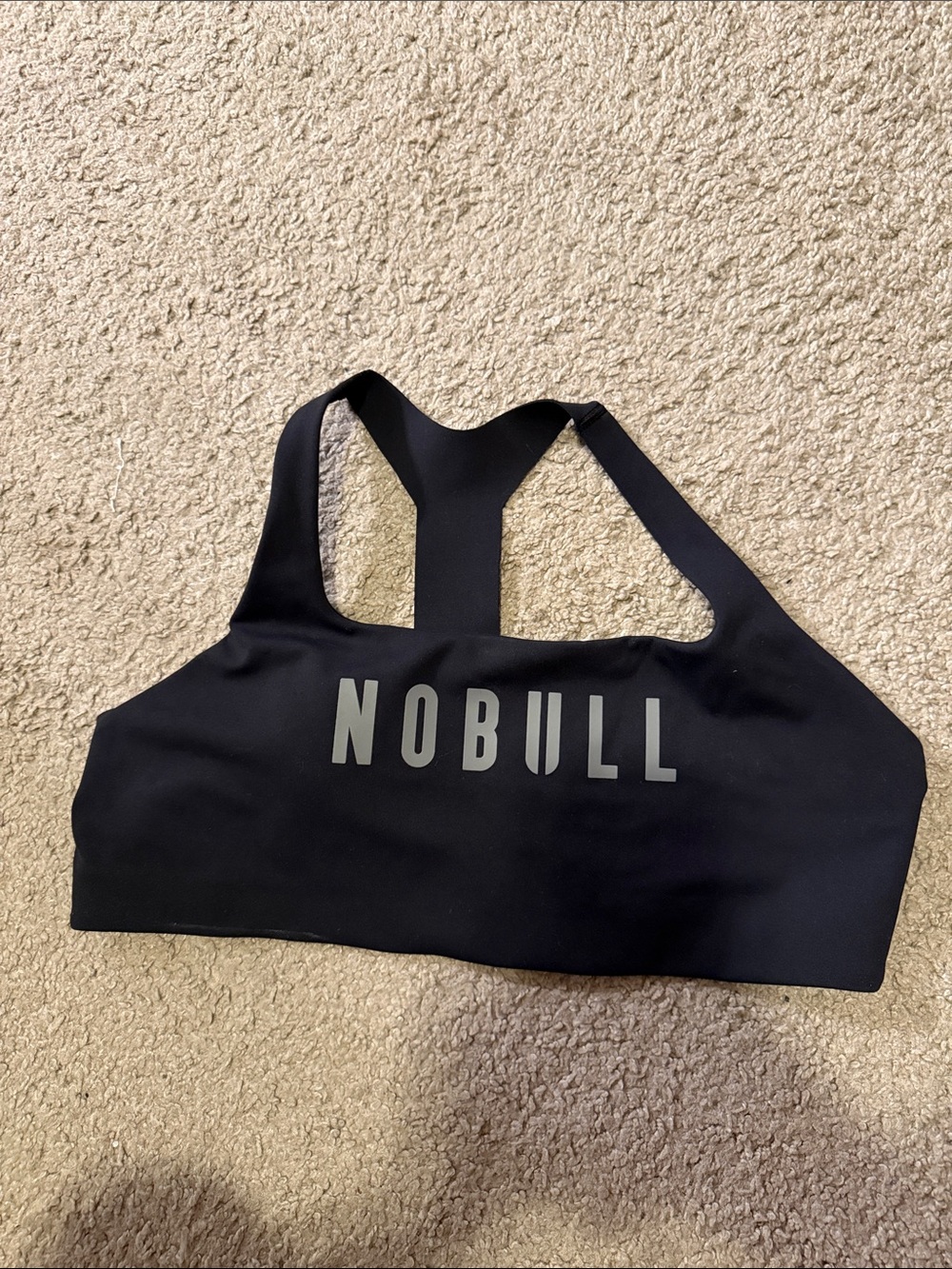 NOBULL Black Women's Sports Bra with Subtle Logo